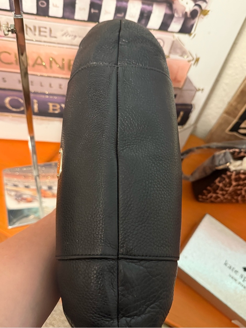 Coach Isabelle Black Pebbled Leather Hobo Bag - Picture 12 of 16